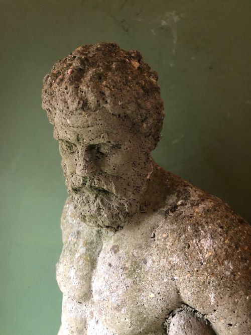 fig 1. Early C20th cast stone or composition statue of “The Farnese Hercules” .
