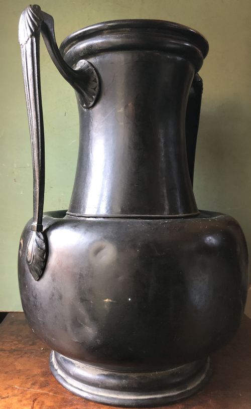 fig 2. Rare mid C19th patinated bronzed copper vase of neo-classical design.