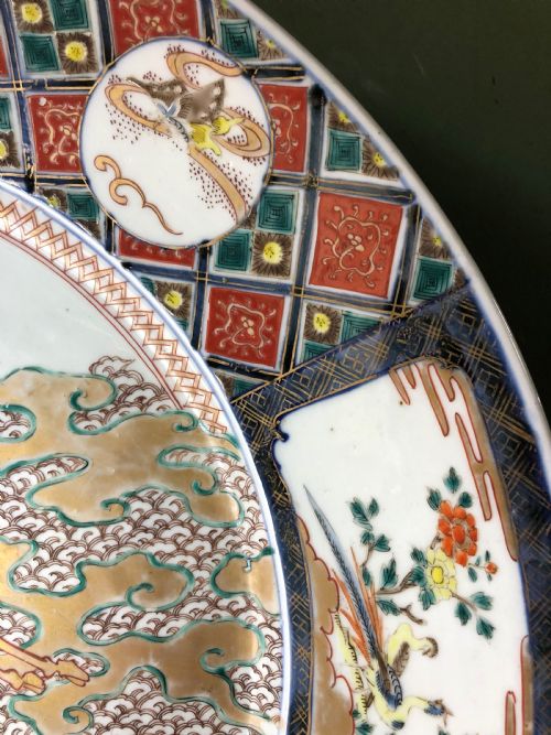 fig 2. Late C19th Japanese Meiji period porcelain charger decorated in the Imari palette.