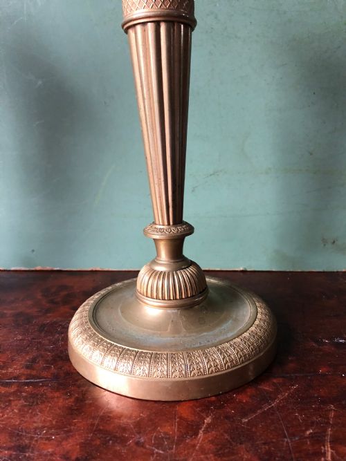 PAIR OF EARLY C19TH FRENCH CHARLES X PERIOD ORMOLU BRONZE CANDLESTICKS - ADDITIONAL PHOTO 11