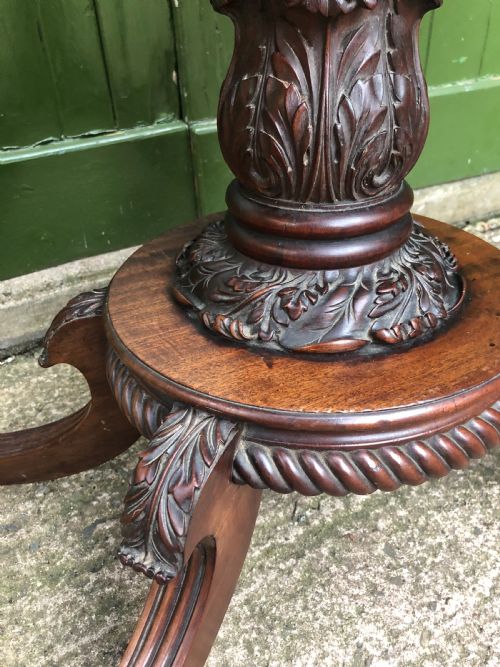 EARLY C19TH REGENCY PERIOD CARVED MAHOGANY FOLDOVER CARD OR GAMING TABLE - ADDITIONAL PHOTO 5