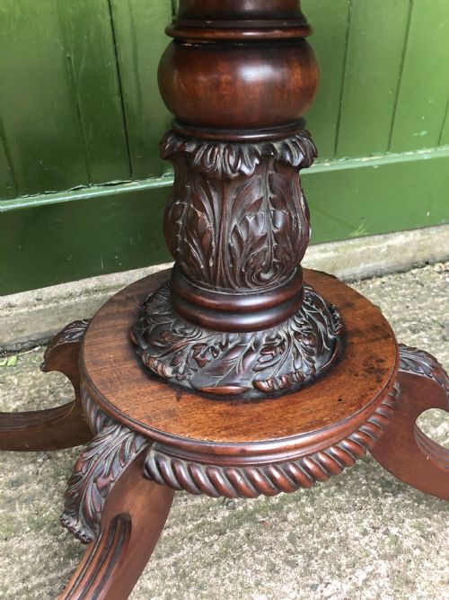 EARLY C19TH REGENCY PERIOD CARVED MAHOGANY FOLDOVER CARD OR GAMING TABLE - ADDITIONAL PHOTO 6