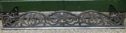 Highly Decorative C19th Cut-steel Fire-place Guard or Fender in the Mid C18th Georgian Period Revival Style .