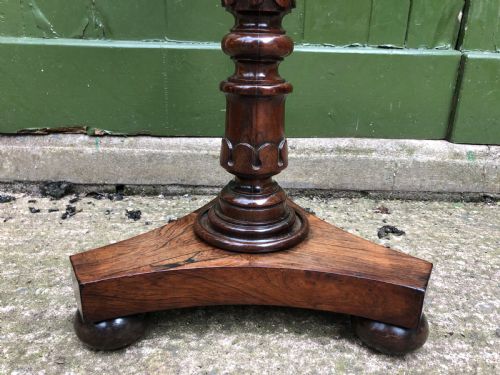 EARLY C19TH GEORGE IV PERIOD CARVED ROSEWOOD JARDINIERE STAND OR CROCUS TABLE IN THE MANNER OF THOMAS KING - ADDITIONAL PHOTO 6