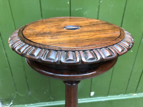 EARLY C19TH GEORGE IV PERIOD CARVED ROSEWOOD JARDINIERE STAND OR CROCUS TABLE IN THE MANNER OF THOMAS KING - ADDITIONAL PHOTO 12