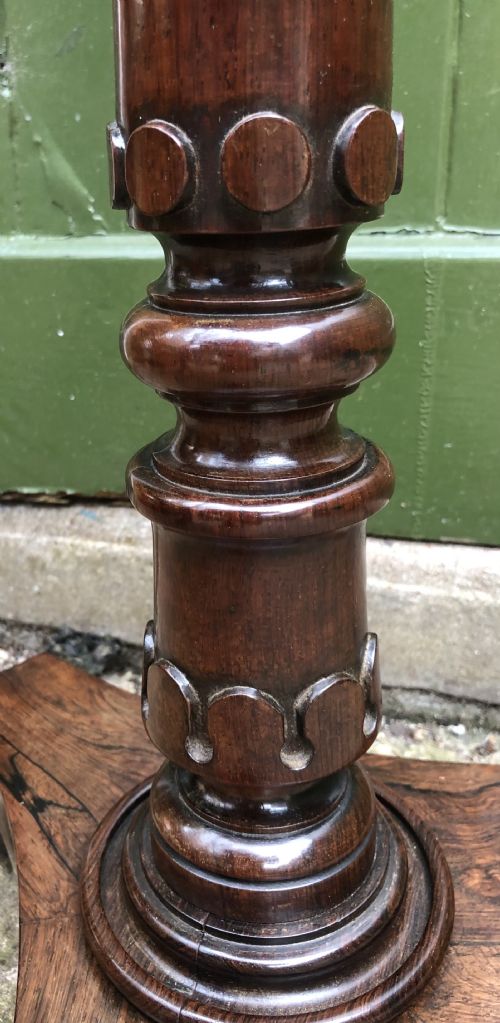 EARLY C19TH GEORGE IV PERIOD CARVED ROSEWOOD JARDINIERE STAND OR CROCUS TABLE IN THE MANNER OF THOMAS KING - ADDITIONAL PHOTO 13