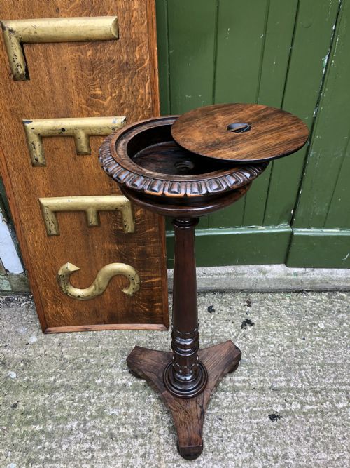 EARLY C19TH GEORGE IV PERIOD CARVED ROSEWOOD JARDINIERE STAND OR CROCUS TABLE IN THE MANNER OF THOMAS KING - ADDITIONAL PHOTO 17