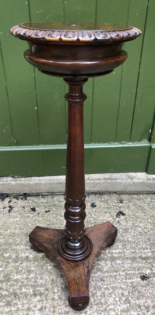 EARLY C19TH GEORGE IV PERIOD CARVED ROSEWOOD JARDINIERE STAND OR CROCUS TABLE IN THE MANNER OF THOMAS KING - ADDITIONAL PHOTO 18