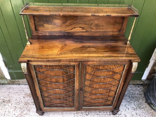 fig 4. Fine quality early C19th Regency period rosewood and gilt brass-mounted chiffonier.