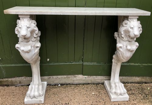 Stylish Late C19th / Early C20th Marble-top Console Table of Regency Period Design.
