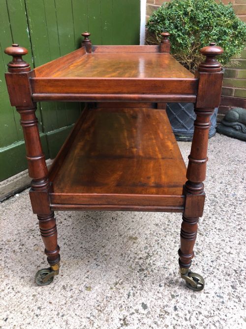 fig 1. Early C19th George IV period mahogany 2-tier rectangular low buffet or etagere .