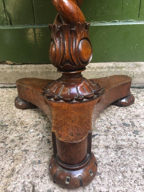fig 1. Scarce mid C19th burr and pollard oak circular top occasional table . 