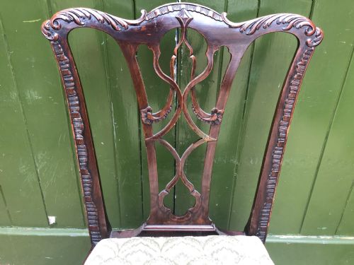 SET OF 8 EARLY C20TH CARVED MAHOGANY DINING CHAIRS IN THE MID C18TH CHIPPENDALE PERIOD STYLE - ADDITIONAL PHOTO 20