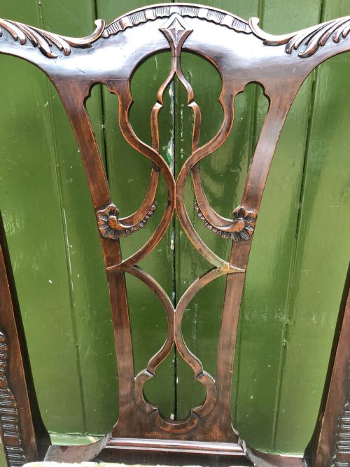 SET OF 8 EARLY C20TH CARVED MAHOGANY DINING CHAIRS IN THE MID C18TH CHIPPENDALE PERIOD STYLE - ADDITIONAL PHOTO 21