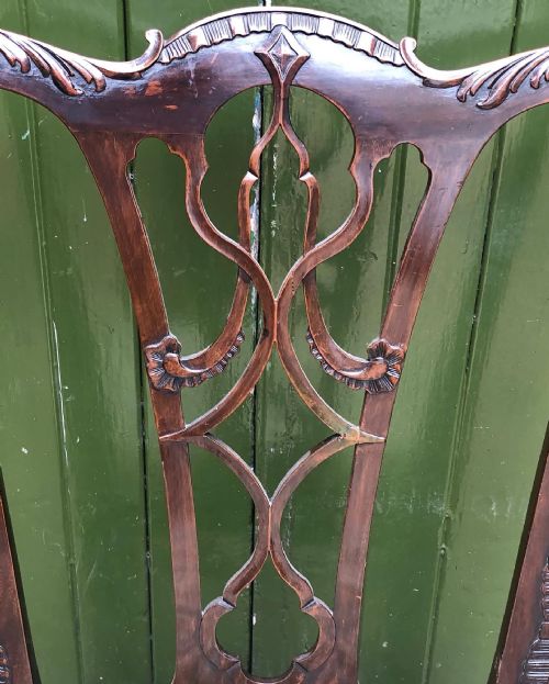 SET OF 8 EARLY C20TH CARVED MAHOGANY DINING CHAIRS IN THE MID C18TH CHIPPENDALE PERIOD STYLE - ADDITIONAL PHOTO 28