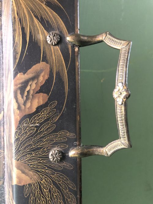 EARLY C19TH REGENCY PERIOD PAPIERMCH LACQUERED TRAY BY CLAY - ADDITIONAL PHOTO 6