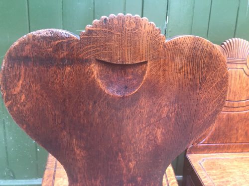 PAIR OF EARLY C19TH REGENCY PERIOD OAK HALL OR FOOTMANS CHAIRS BY GILLOWS OF LANCASTER - ADDITIONAL PHOTO 10