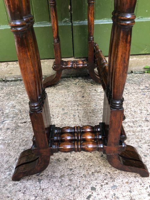 ELEGANT SET OF 3 GRADUATED EARLY C19TH REGENCY PERIOD ROSEWOOD AND SIMULATED FAUX ROSEWOOD NESTING TABLES - ADDITIONAL PHOTO 13