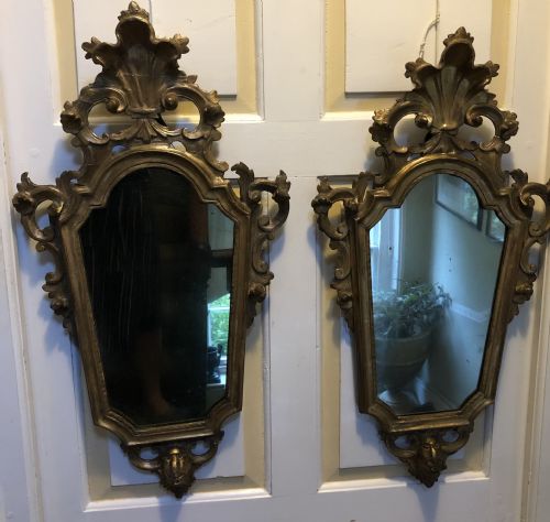 PAIR OF LATE C18TH ITALIAN ROCOCO STYLE GILTWOOD FRAMED VENETIAN GIRANDOLE PIER MIRRORS - ADDITIONAL PHOTO 25