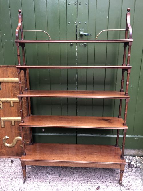 Elegant Set of Late C18th/ Early C19th George III Period Mahogany Graduated Open Bookshelves.