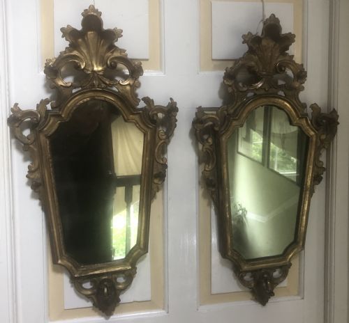 PAIR OF LATE C18TH ITALIAN ROCOCO STYLE GILTWOOD FRAMED VENETIAN GIRANDOLE PIER MIRRORS - ADDITIONAL PHOTO 14