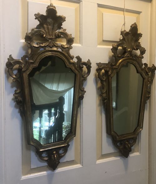 PAIR OF LATE C18TH ITALIAN ROCOCO STYLE GILTWOOD FRAMED VENETIAN GIRANDOLE PIER MIRRORS - ADDITIONAL PHOTO 18