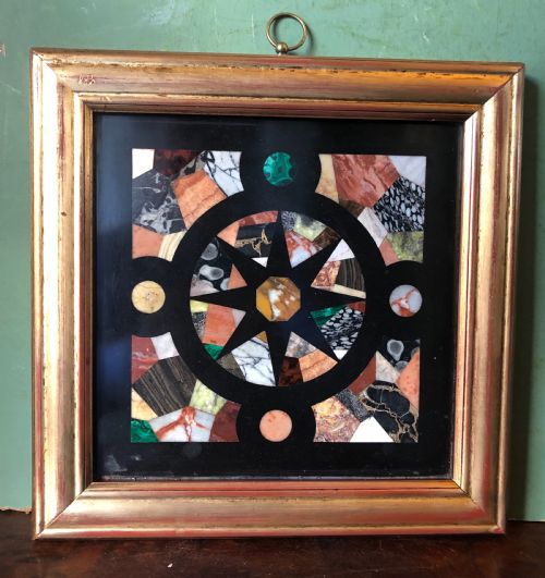 FINE QUALITY C19TH DERBYSHIRE ASHFORD MARBLE INLAID PIETRA DURA PANEL - ADDITIONAL PHOTO 8