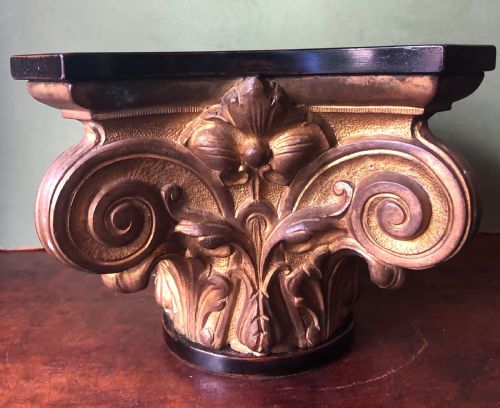 fig 1. Decorative mid C19th gilded ormolu bronze study of a Corinthian capital .