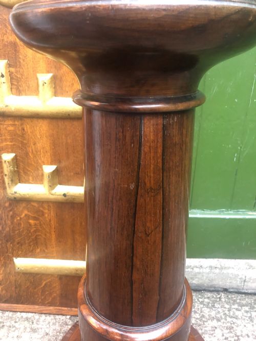EARLY C19TH GEORGE IV PERIOD ROSEWOOD SCULPTURE DISPLAY STAND OR PEDESTAL - ADDITIONAL PHOTO 6