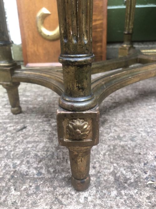 EARLY C20TH FRENCH LOUIS XVI STYLE GILTWOOD LOW TABLE WITH MARBLE TOP - ADDITIONAL PHOTO 11