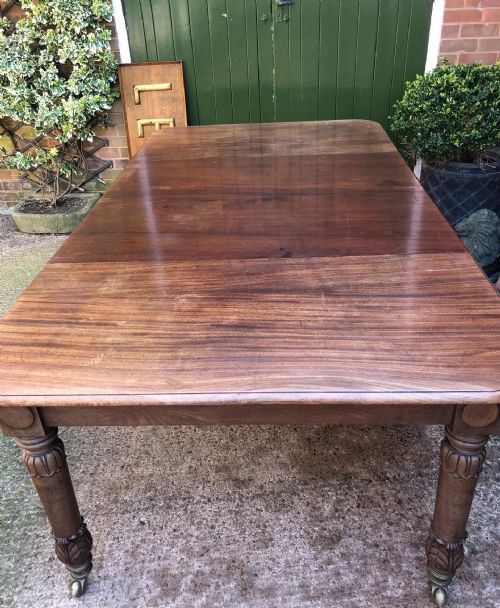 EARLY C19TH GEORGE IV PERIOD MAHOGANY EXTENDING DINING TABLE - ADDITIONAL PHOTO 1