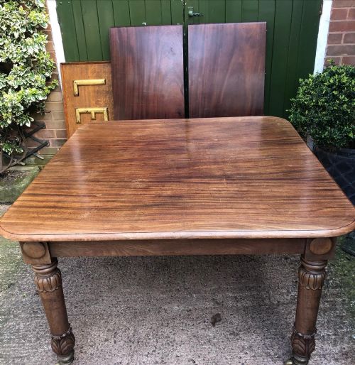 EARLY C19TH GEORGE IV PERIOD MAHOGANY EXTENDING DINING TABLE - ADDITIONAL PHOTO 7