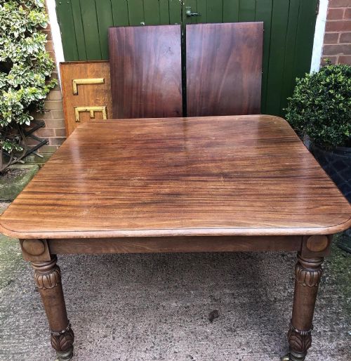 EARLY C19TH GEORGE IV PERIOD MAHOGANY EXTENDING DINING TABLE - ADDITIONAL PHOTO 15