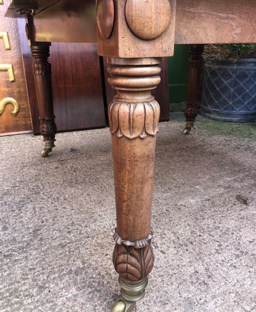 EARLY C19TH GEORGE IV PERIOD MAHOGANY EXTENDING DINING TABLE - ADDITIONAL PHOTO 17