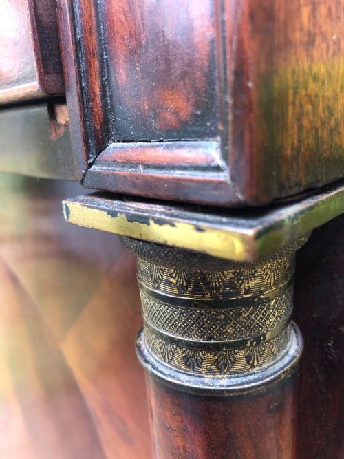 FINE QUALITY EARLY C19TH ENGLISH EMPIRE STYLE MAHOGANY SIDE CABINET ATTRIBUTED TO SJAMAR LONDON - ADDITIONAL PHOTO 12