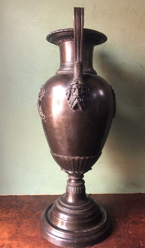 fig 2. Mid C19th Greek revival design bronze vase lamp-base .