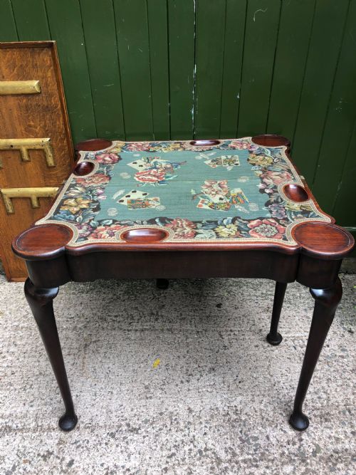 MID C18TH GEORGE II PERIOD MAHOGANY FOLDOVER TOP CARD OR GAMING TABLE - ADDITIONAL PHOTO 18
