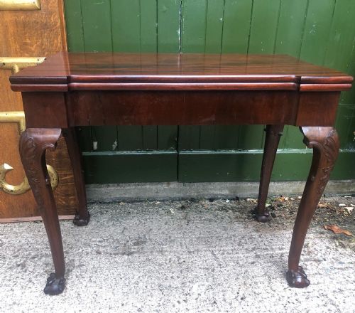 MID C18TH GEORGE II PERIOD MAHOGANY FOLDOVER GAMING OR CARD TABLE - ADDITIONAL PHOTO 16