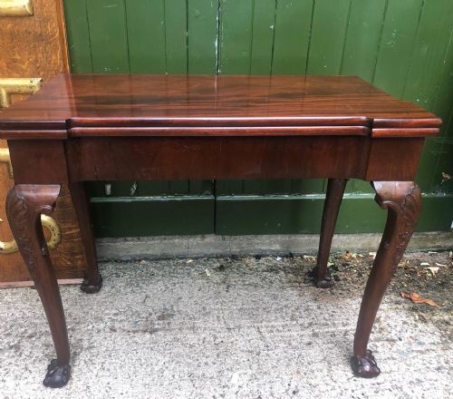 MID C18TH GEORGE II PERIOD MAHOGANY FOLDOVER GAMING OR CARD TABLE - ADDITIONAL PHOTO 17