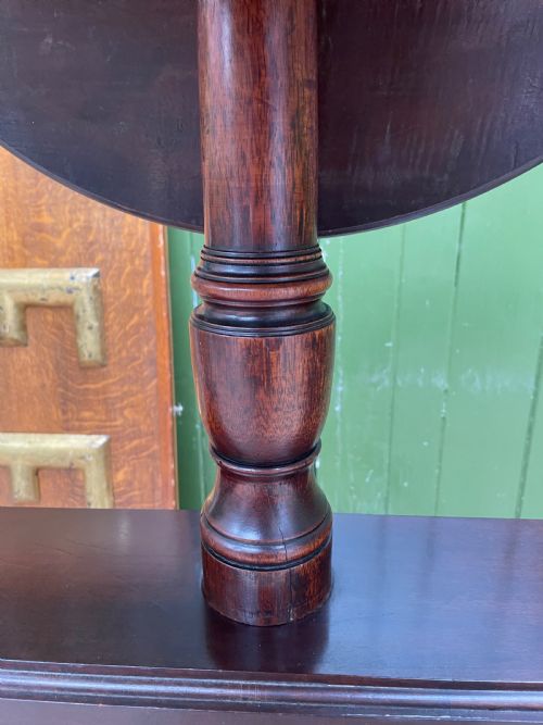 LATE C18TH EARLY C19TH GEORGE III PERIOD CIRCULAR MAHOGANY FOLDDOWN DUMBWAITER - ADDITIONAL PHOTO 6