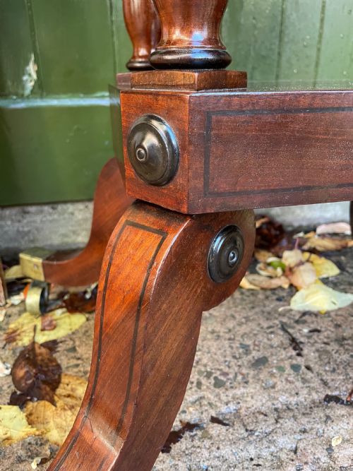 FINE QUALITY EARLY C19TH REGENCY PERIOD MAHOGANY FOLDOVER CARD OR GAMES TABLE - ADDITIONAL PHOTO 2