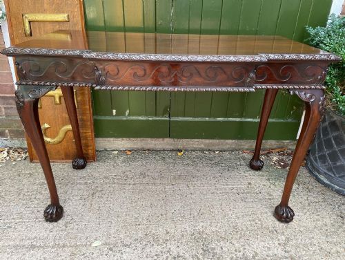 Late C19th/ Early C20th Chippendale Revival Mahogany Serving or Console Table