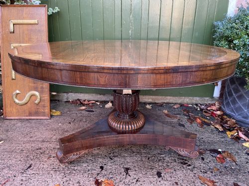AN EXCEPTIONAL QUALITY EARLY C19TH REGENCY PERIOD ROSEWOOD CENTRE TABLE - ADDITIONAL PHOTO 3