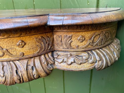 PAIR OF LATE C19TH GEORGE I PERIOD REVIVAL CARVED WALNUT AND PARCELGILT CONSOLE TABLES AND MIRRORS - ADDITIONAL PHOTO 22