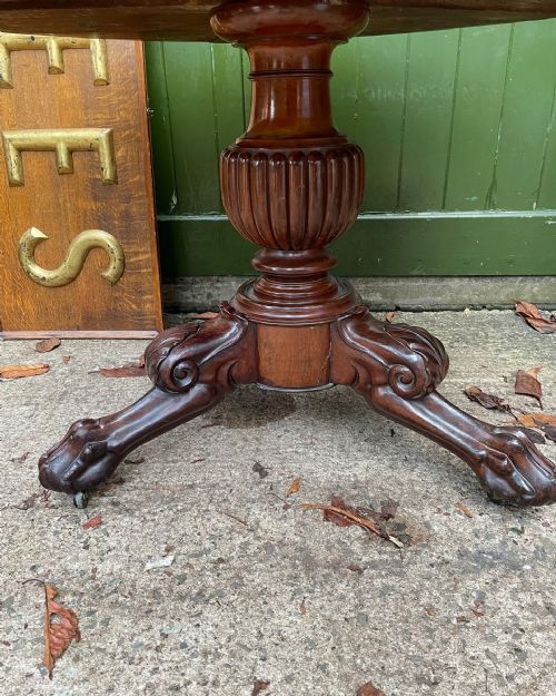 EARLY C19TH FRENCH CHARLES X PERIOD MAHOGANY GUERIDON WITH MARBLE TOP - ADDITIONAL PHOTO 12