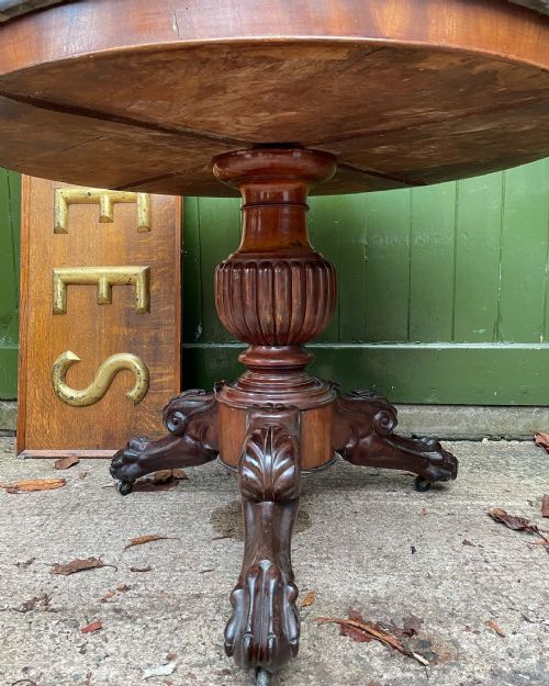 EARLY C19TH FRENCH CHARLES X PERIOD MAHOGANY GUERIDON WITH MARBLE TOP - ADDITIONAL PHOTO 16