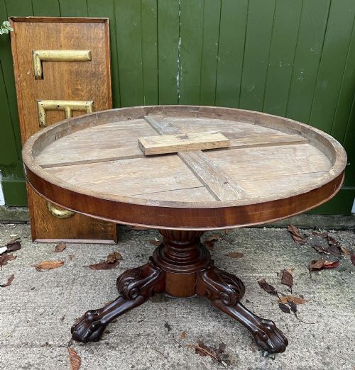 EARLY C19TH FRENCH CHARLES X PERIOD MAHOGANY GUERIDON WITH MARBLE TOP - ADDITIONAL PHOTO 17