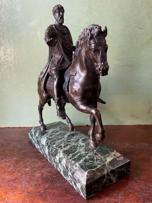 fig 1. C19th Italian bronze ‘Grand Tour’ souvenir, after the antique, equestrian study of Marcus Aurelius.