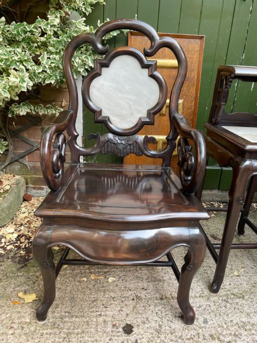 SET OF LATE C19TH EARLY C20TH CHINESE QING DYNASTY CARVED HARDWOOD HALL FURNITURE - ADDITIONAL PHOTO 5