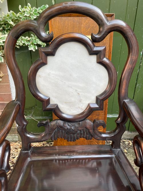 SET OF LATE C19TH EARLY C20TH CHINESE QING DYNASTY CARVED HARDWOOD HALL FURNITURE - ADDITIONAL PHOTO 10